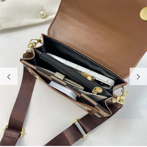 Ivy and Taylor crossbody bag in coffee - Picture 3 of 5